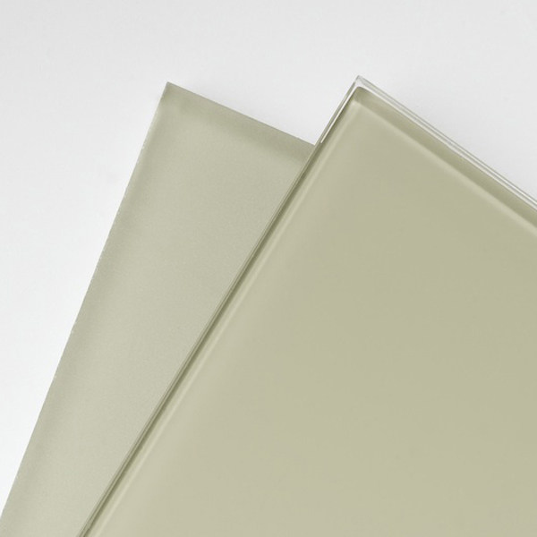 Acid Etched Painted Glass